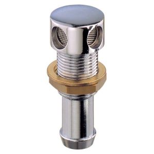 Chromed Brass Tank Vent 16mm (5/8") Hose (click for enlarged image)